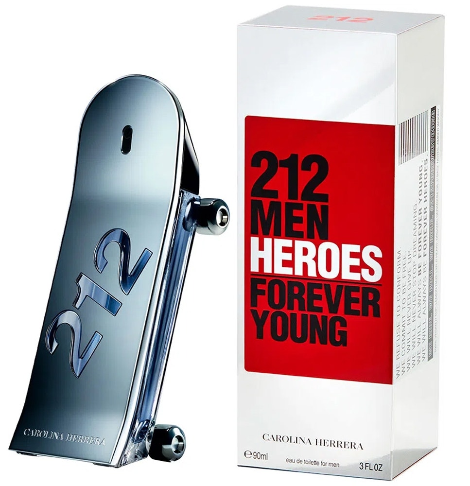 Perfume Carolina Herrera 212 Men Heroes Forever Young EDT 90mL - Masculino